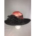 August Hat Company 's Ornate Wide Brim Straw Hat Flowers Black Orange New 766288174566 eb-26321777